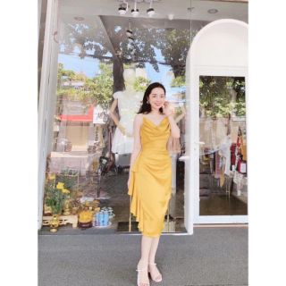 ( CÓ VIDEO + ẢNH THẬT CỰC ĐẸP ) Đầm cổ đổ Phi Lụa Cao Cấp