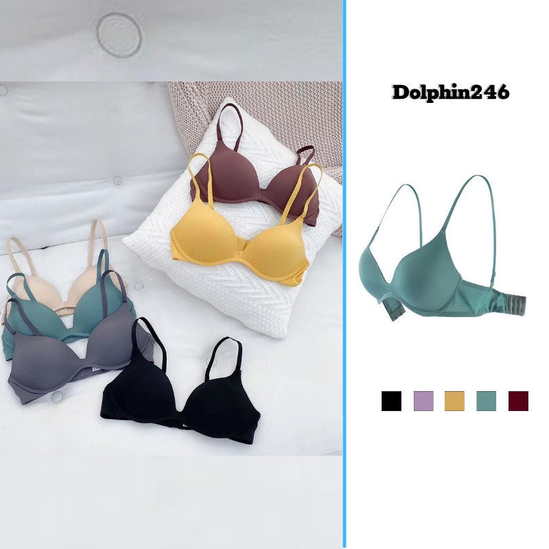 Áo ngực không gọng áo lót Đúc Su Trơn Xuất Nhật Đệm Mỏng ôm cúp ngực thoải mái Như Không Mặc K1T1