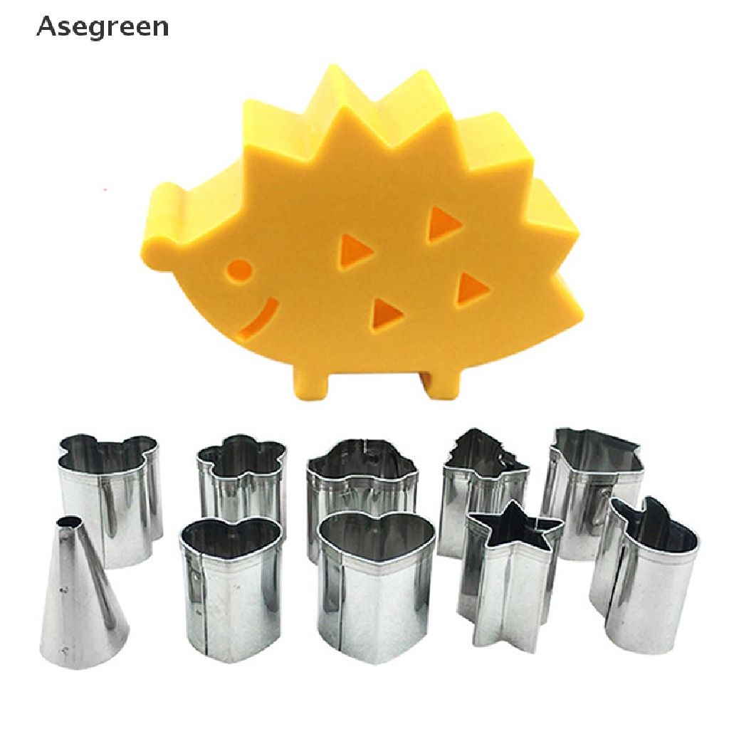 Set 10 Khuôn Cắt Trái Cây Hình Nhím Mini Bằng Thép Không Gỉ