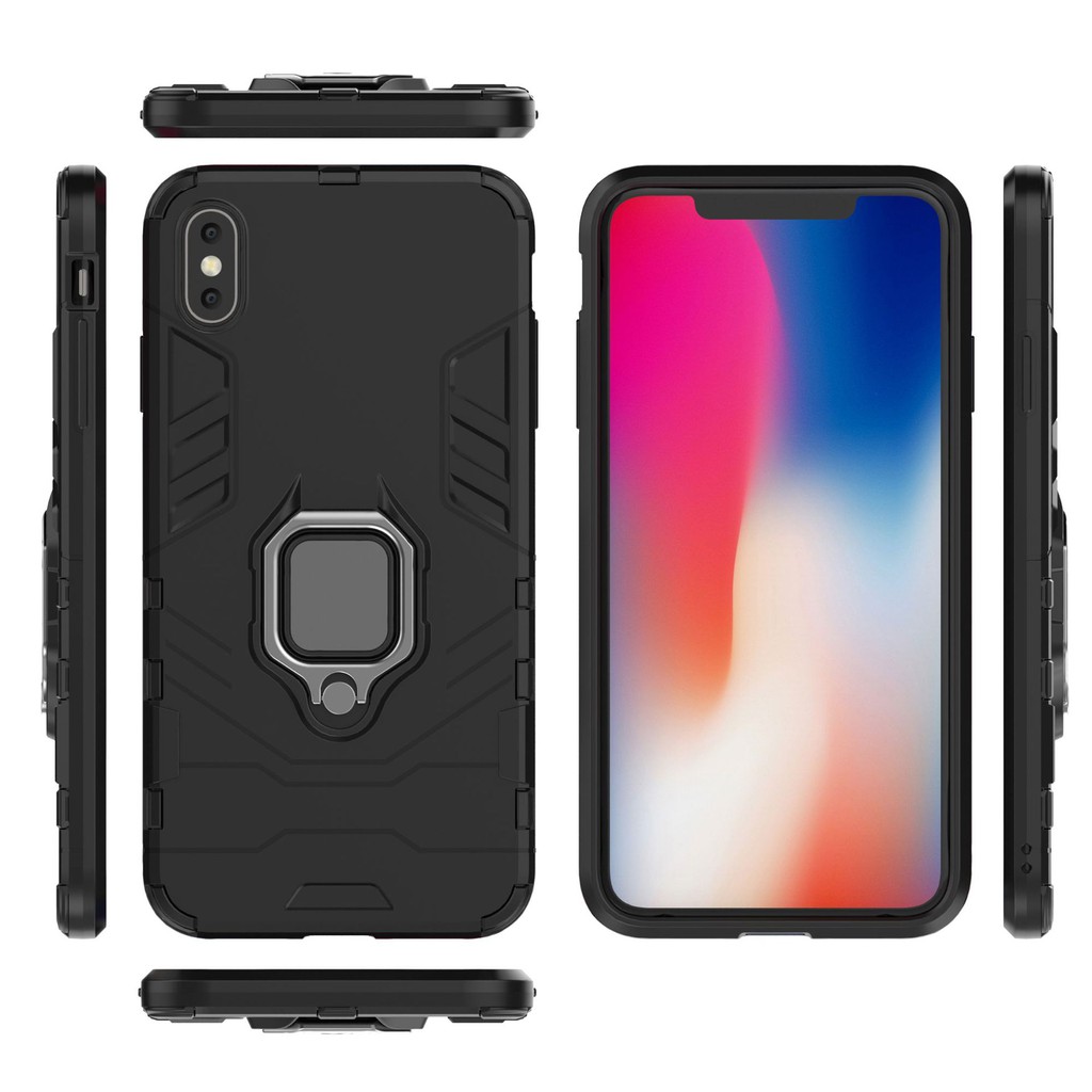 Ốp lưng Iphone XS Max Ốp batman ốp ironman ốp chống sốc iphone kèm iring 360 độ chống xem video hít từ tính oto tiện lợi