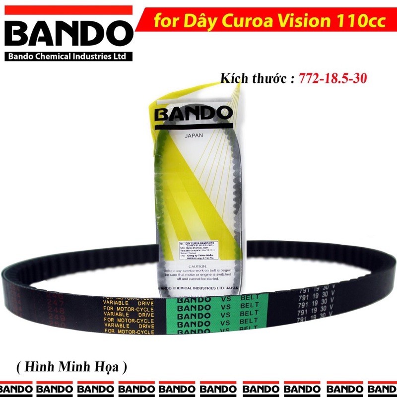 Dây curoa Vision đời đâu mã ( KZL ) Bando thái