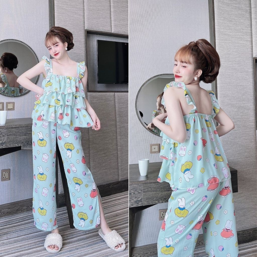 Đồ ngủ nữ❣️FREE SHIP❣️Đồ ngủ sexy lụa Mango cao cấp mềm mại xinh xắn &lt; 63KG