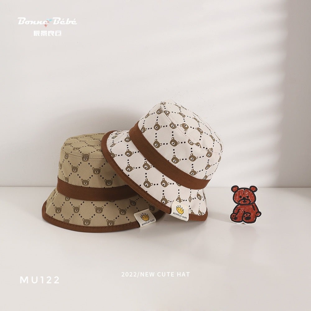 Mũ vành ngắn hình gấu - MU122