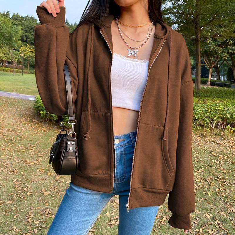 Áo Khoác Hoodie Oversize Cho Nữ Phong Cách Châu Âu ✨Cổ Phiếu Sẵn Sàng✨