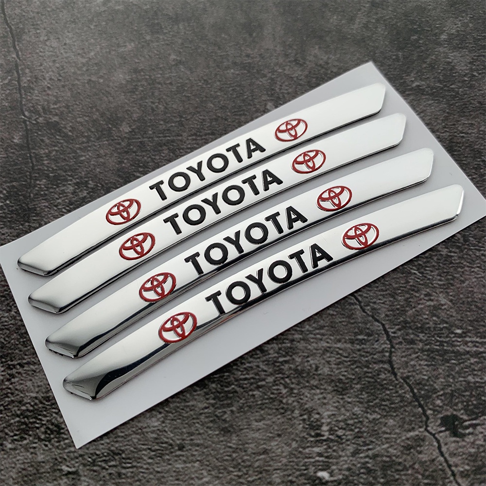 4 cái Huy hiệu Xe hơi Nhôm Bánh xe Trung tâm Sticker Dán trang trí vành xe TOYOTA cho Vios Fortuner Hilux Corolla Ralink
