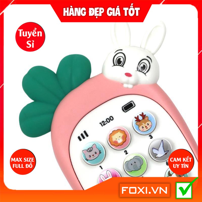 Điện thoại cà rốt-củ cải-thỏ đáng yêu Foxi-phát nhạc cho bé-Đồ chơi thông minh-phát triển IQ,EQ