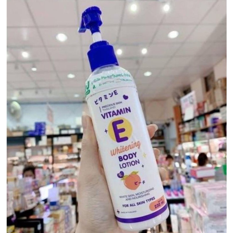 Dưỡng thể Vitamin E 8X Whitening Body Lotion Thái Lan 230 ml