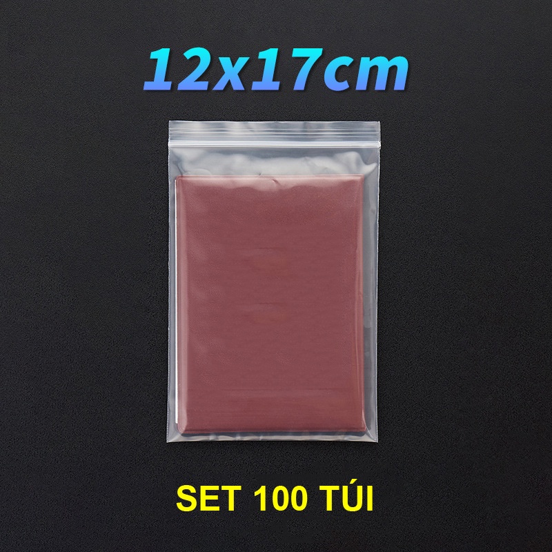 SET 100 Túi Zip Loại 1 Dầy Giá Rẻ - Chất Liệu PE An Toàn - Độ dày 6.5 zdem