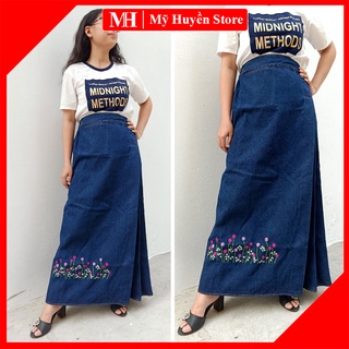 Váy Chống Nắng Dễ Thương Thêu Hoa Trinh Nữ Tím Cho Nữ Chống Nắng Tốt Có Cài Nút Mỹ Huyền Store