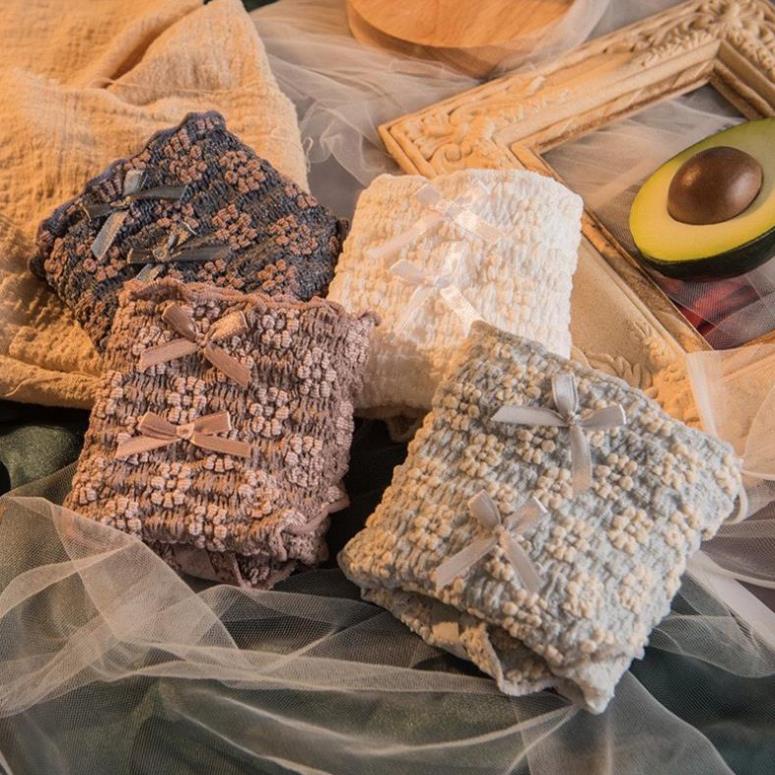 Quần Lót Cotton Thun Tăm Hoa Nổi Co Giãn 3D 538