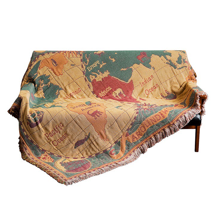 [SIÊU SALE]Thảm Thổ cẩm Vintage trải sàn, phủ sofa 2 Mặt Ấn Độ 230 x 180cm