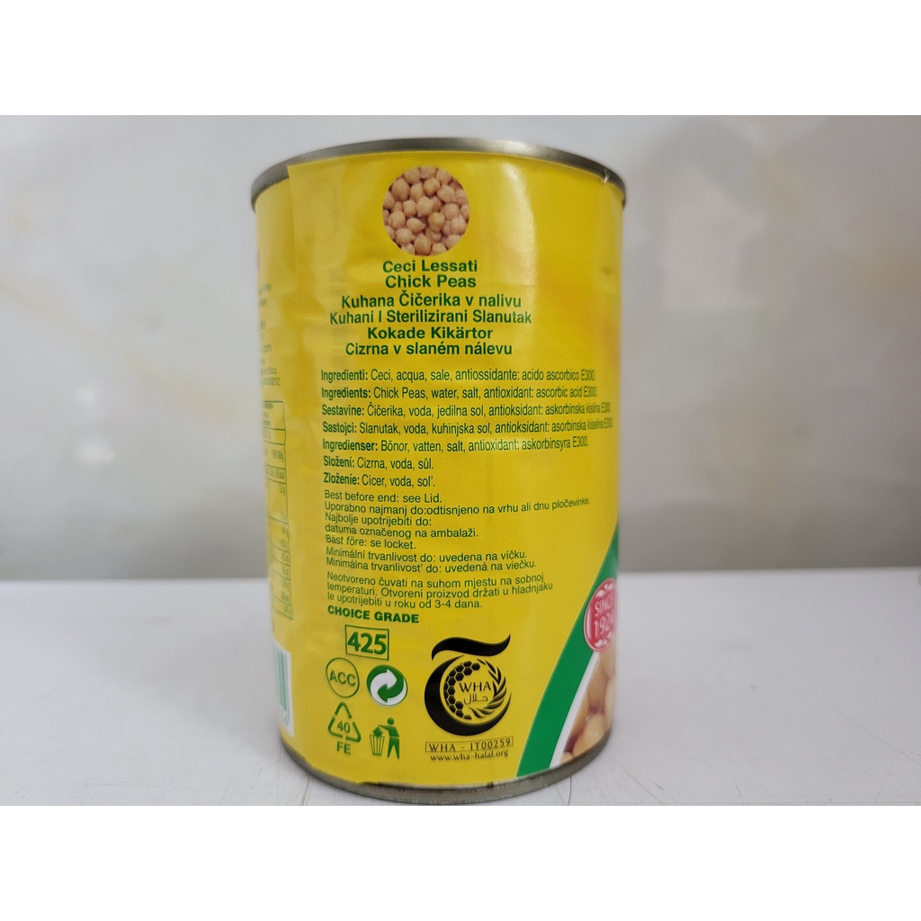 [Hộp 400g] ĐẬU RĂNG NGỰA (Đậu Cúc) [Italia] FIAMMA Garbanzo Beans (Chick Peas) (halal)