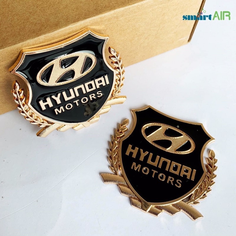 Logo bông lúa theo hãng xe thép không gỉ mạ màu(giá 1 đôi)