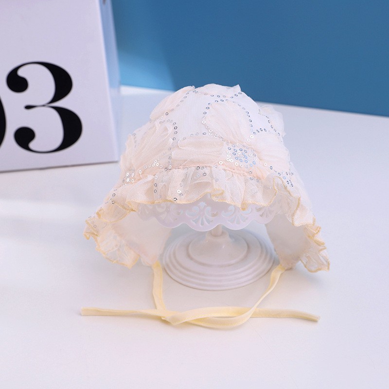 Nón Cotton Phối Ren Xinh Xắn Dành Cho Bé Gái