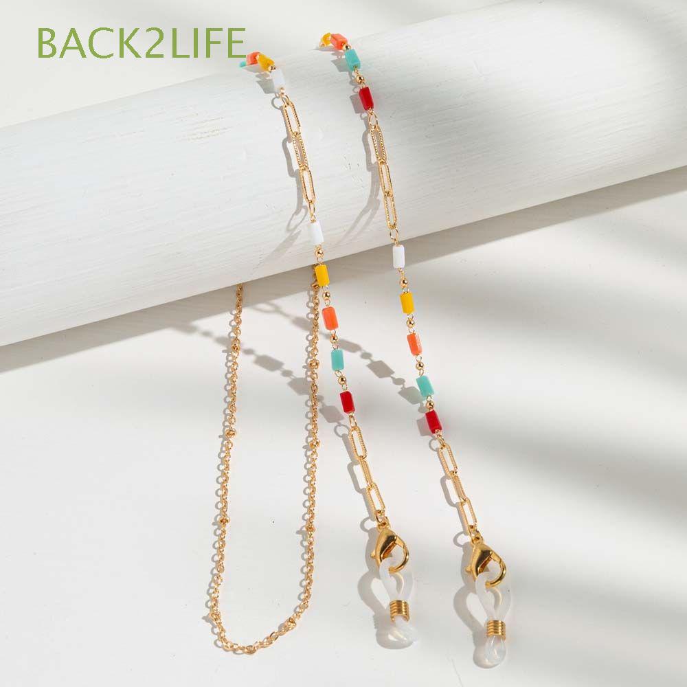 BACK2LIFE Trendy protectionLanyard protectionChain Eyewear Accessories Glasses Chain Anti-lost Reading Glasses Chains protectionCord Holders Hold Straps Reading Eyeglass|Beads Sunglasses Lanyard