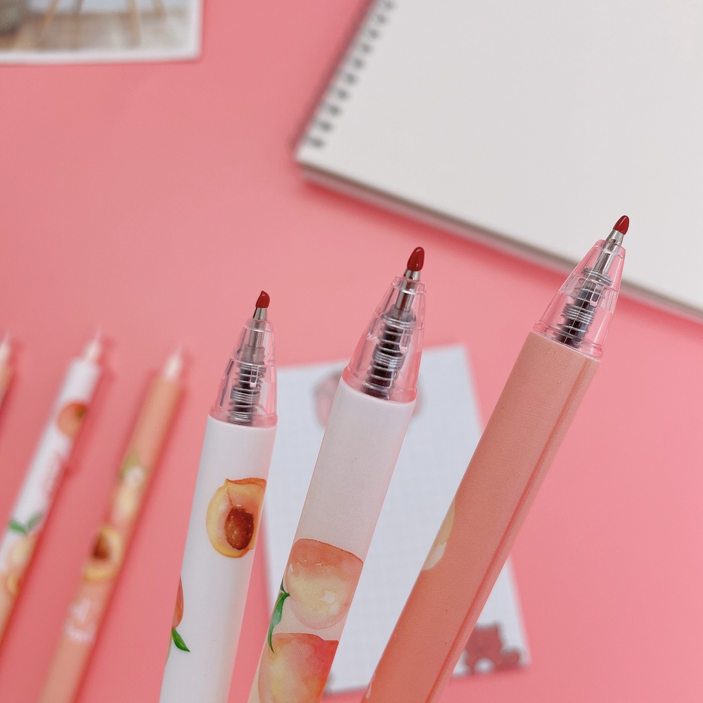 Bút bi dễ thương hình quả đào_Mẫu ngẫu nhiên_Guden Stationery