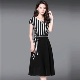 VÁY VOAN HOA VĂN NHỎ THỜI TRANG XINH XẮN DỄ THƯƠNG XXL