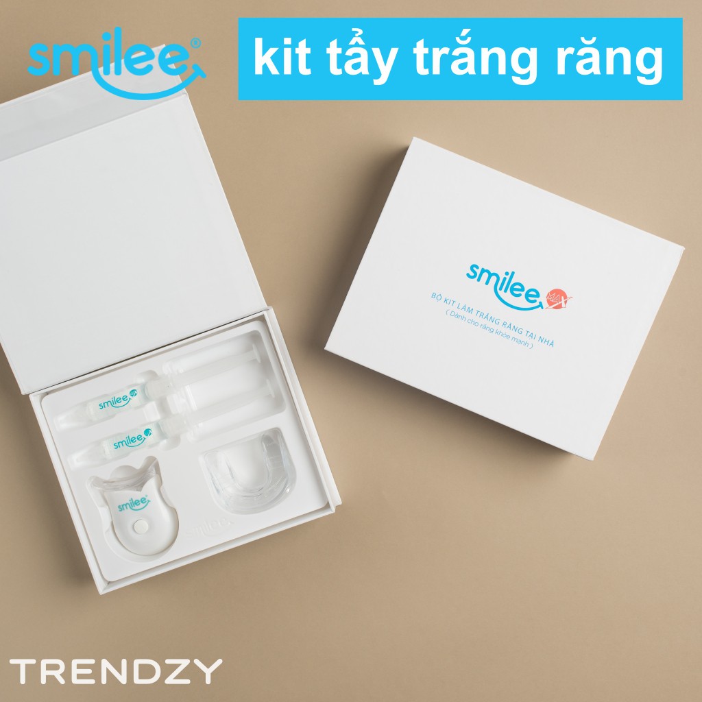 Bộ kit tẩy trắng răng Smilee - Tự làm trắng răng tại nhà chỉ 20 phút - Nhập khẩu Mỹ