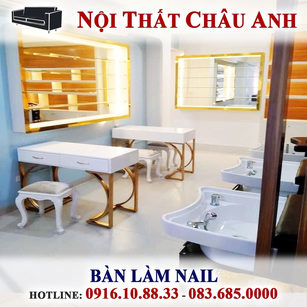 [Hàng Thủ Công] Bàn Làm Nail Chuyên Dụng Cho Spa (Chưa Bao Gồm Ghế) - Model: BANNAIL-01