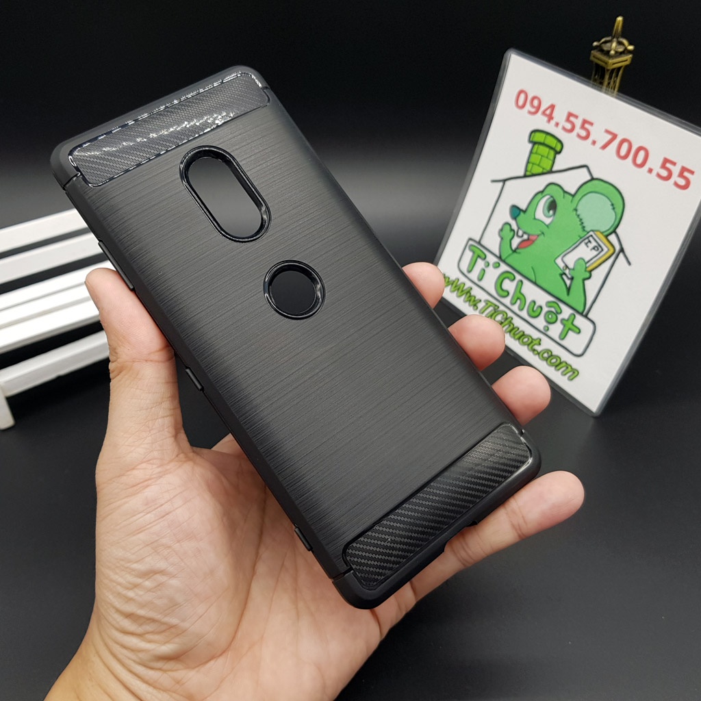 [Ảnh Thật] Ốp Lưng Sony XZ3 Dẻo Carbon Phay Xước Chống Sốc