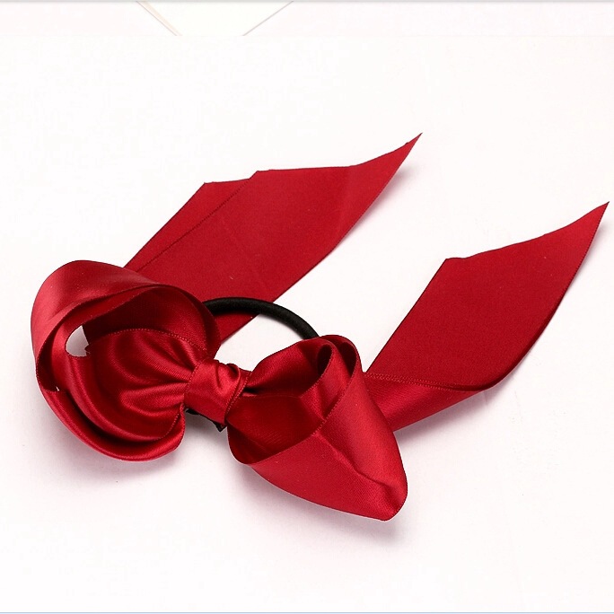 Băng Đô Nơ Hai Lớp Bằng Vải Satin Dễ Thương Phong Cách Hàn Quốc