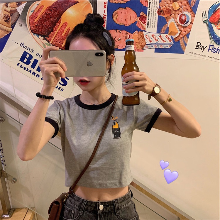 SUXI Áo Thun Nữ Ngắn Tay Nhiều Màu