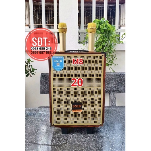Loa kéo karaoke bluetooth giá rẻ BNIB M9 mini bass 2 tấc Loa kẹo kéo di động thùng gỗ