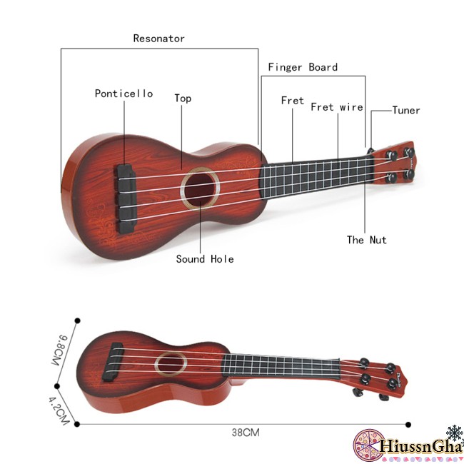 Đàn Ukulele 4 Dây Bằng Nhựa Cho Bé