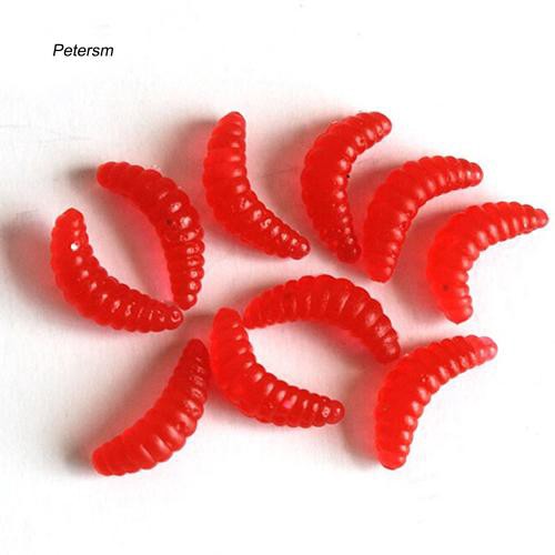 Set 50 mồi giả nhử cá hình con sâu bằng silicon