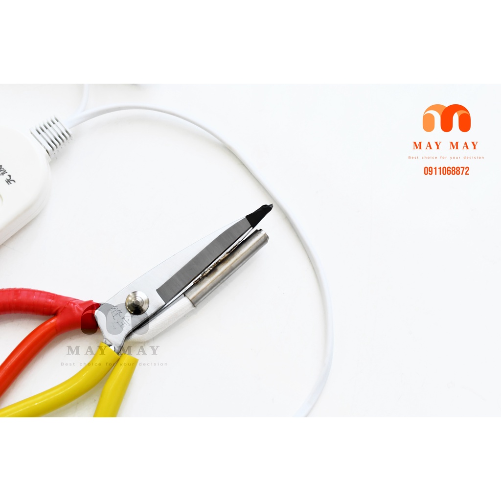 Kéo cắt nhiệt trắng - Kéo cắt không tưa vải điều chỉnh được nhiệt độ ( 2 loại )