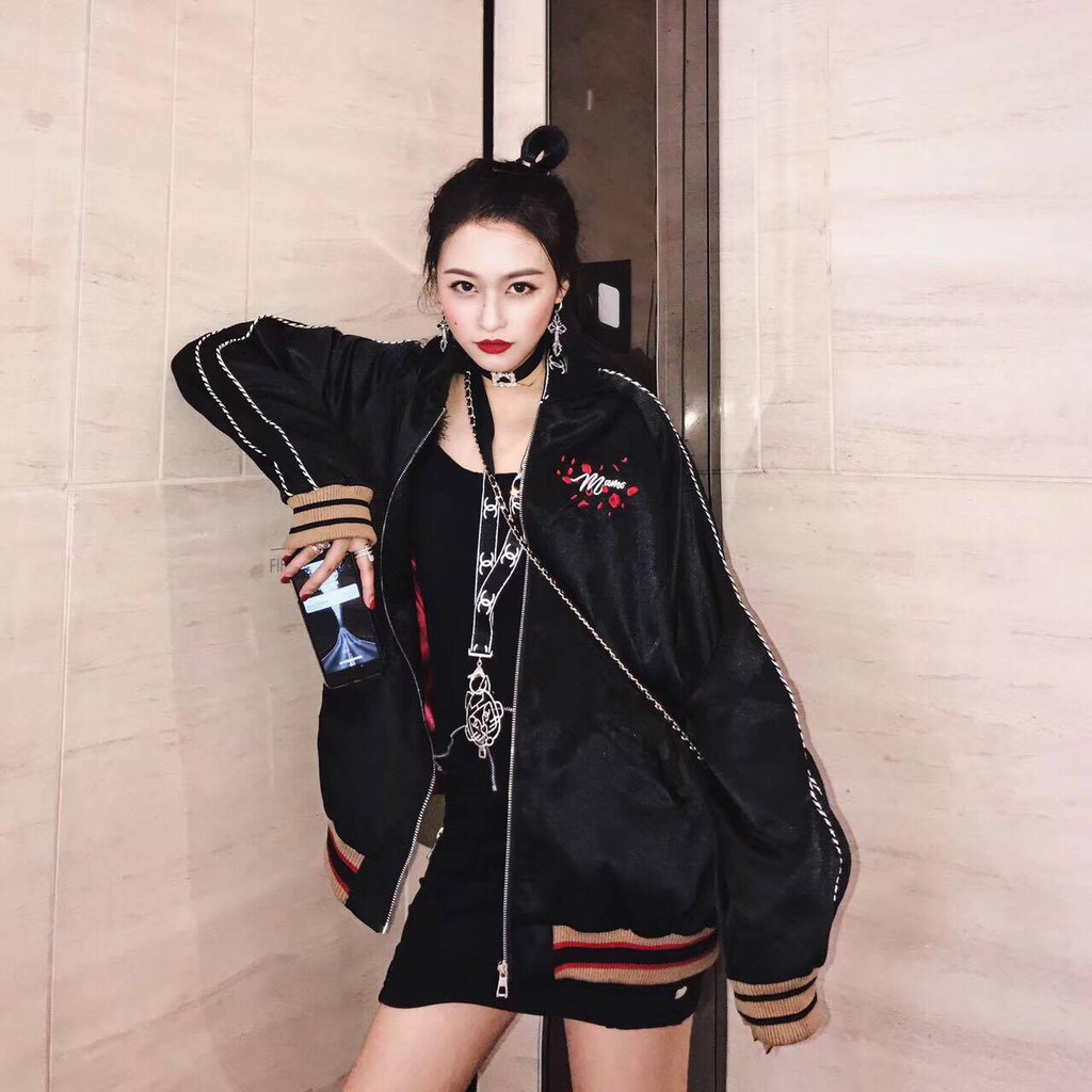 MAMC - Áo Khoác Bomber Unisex Nam Nữ Thêu Hạc - Souvenir Jacket