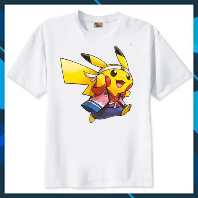 (SALE 50%) (SALE 50%) Áo thun Nam Nữ Pokemon Pikachu Samurai - Form rộng BIGSIZE AZ F1781