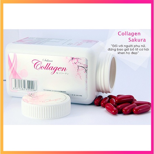 Viên uống trắng da Collagen Sakura Nhật Bản (Sakuramin White) Da Trắng Tức Thì, Giúp Mờ Nám Sạm Hộp 120 viên