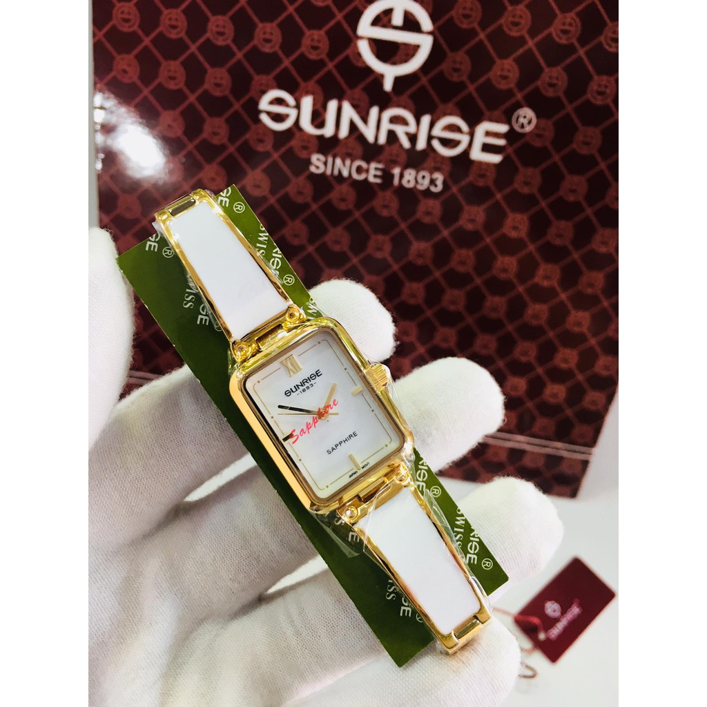 Đồng hồ Sunrise Nữ 99518SA mặt vuông chính hãng