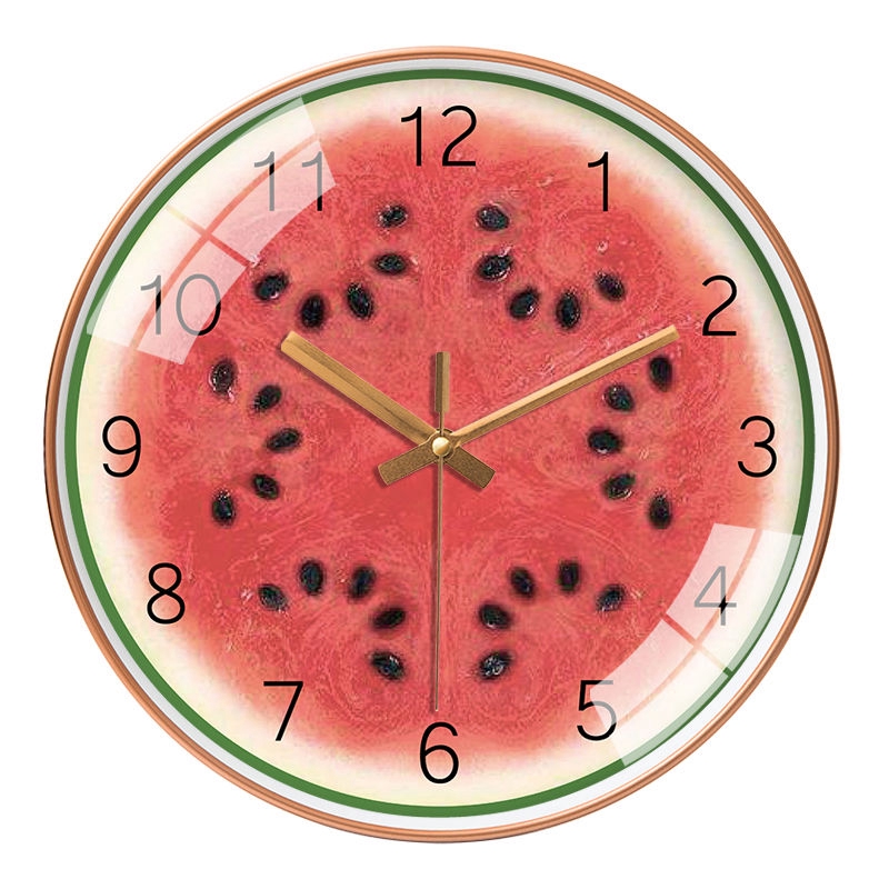 Cute Fruit Creative Cartoon Wall Clock Cartoon Hanging Clock Wall Watch For Home Decoration