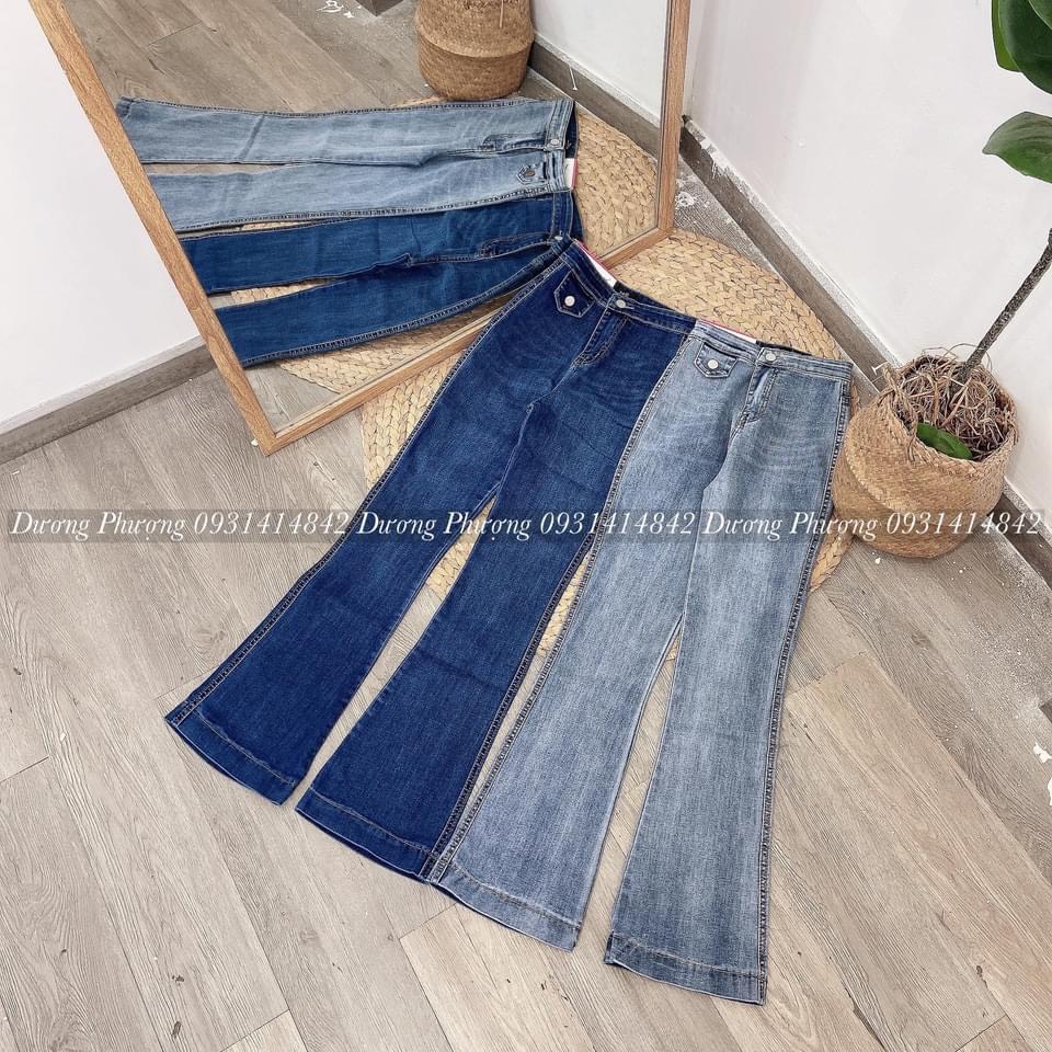 Quần jean ống loe co dãn nhẹ 4 chiều hàng Quảng Châu xịn xò