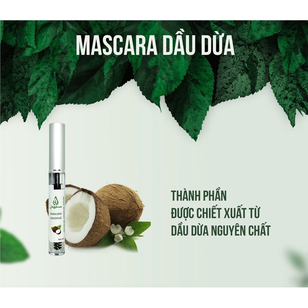 Mascara Dưỡng Mi Giữ Ẩm, Dài Mi 100% dầu dừa nguyên chất - Chai 5ml