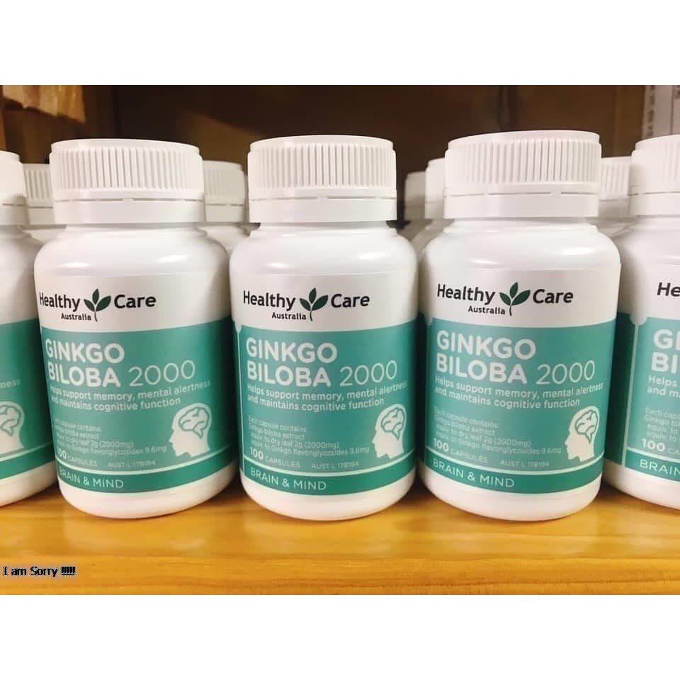 Viên uống bổ não Healthy care ginkgo bibola 100 viên của Úc- ĐỦ BILL-ĐI AIR-DATE XA | BigBuy360 - bigbuy360.vn