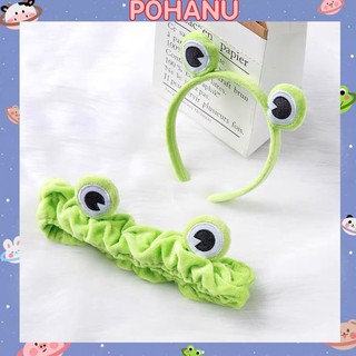 Bờm cài tóc tiểu thư chú ếch xanh Pohanu bản to bé gái đáng yêu giá rẻ nhiều màu BD35