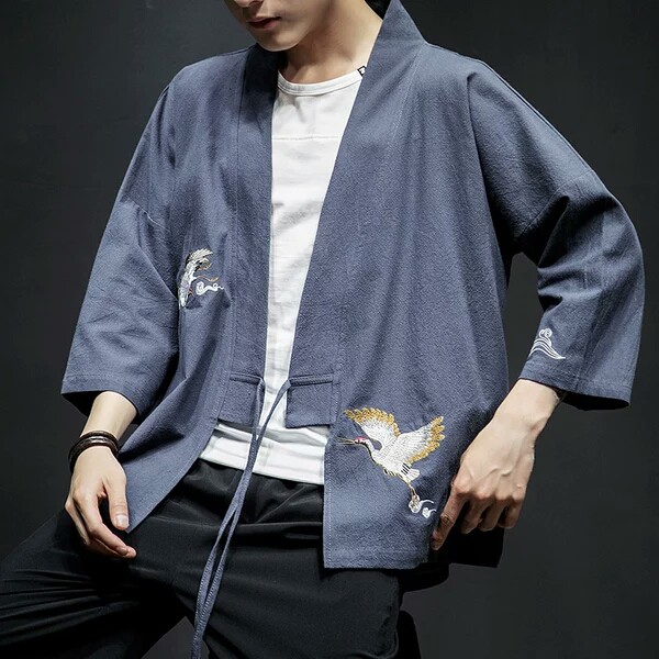 Áo khoác kimono thiêu chim hạt CÓ SIZE ĐẠI - NAM NỮ BON CHEN ĐỀU ĐƯỢC ( Hàng order ) | BigBuy360 - bigbuy360.vn