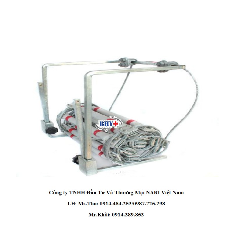 THANG DÂY CHỐNG CHÁY BẬC NHÔM DÂY CÁP THÉP DÀI 10M - SIÊU HOT