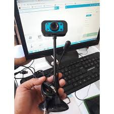 Webcam  VCAM độ phân giải 640p có micro phone - 4 đèn led trợ sáng (nhiều màu)- Hình Ảnh Đẹp Rõ Nét