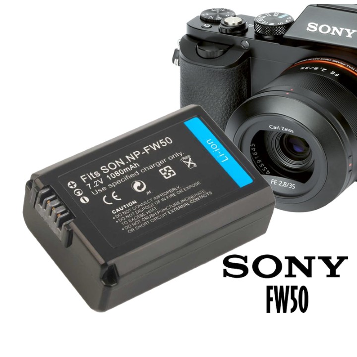 PIN NP-FW50 7.2V 1080MAH CHO MÁY ẢNH SONY 7R A7R A3000 A5000 A6000 NEX-5N A55