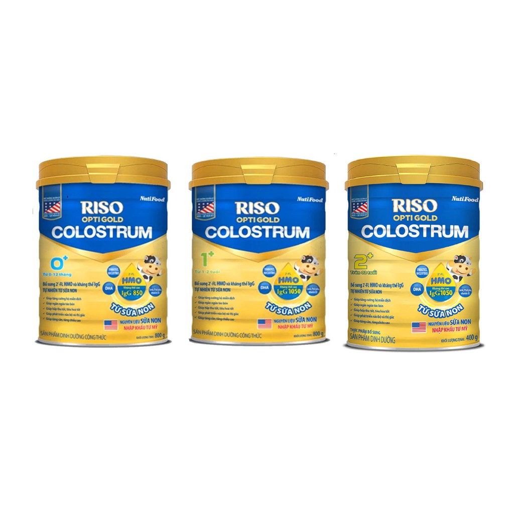 [Mã 267FMCGSALE giảm 8% đơn 500K] Sữa Riso Opti Gold Colostrum loại 400g