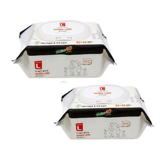 Lô 2 khăn ướt cực đã choice l vitamin e & lô hội/ yến mạch & trà xanh gói 120 miếng