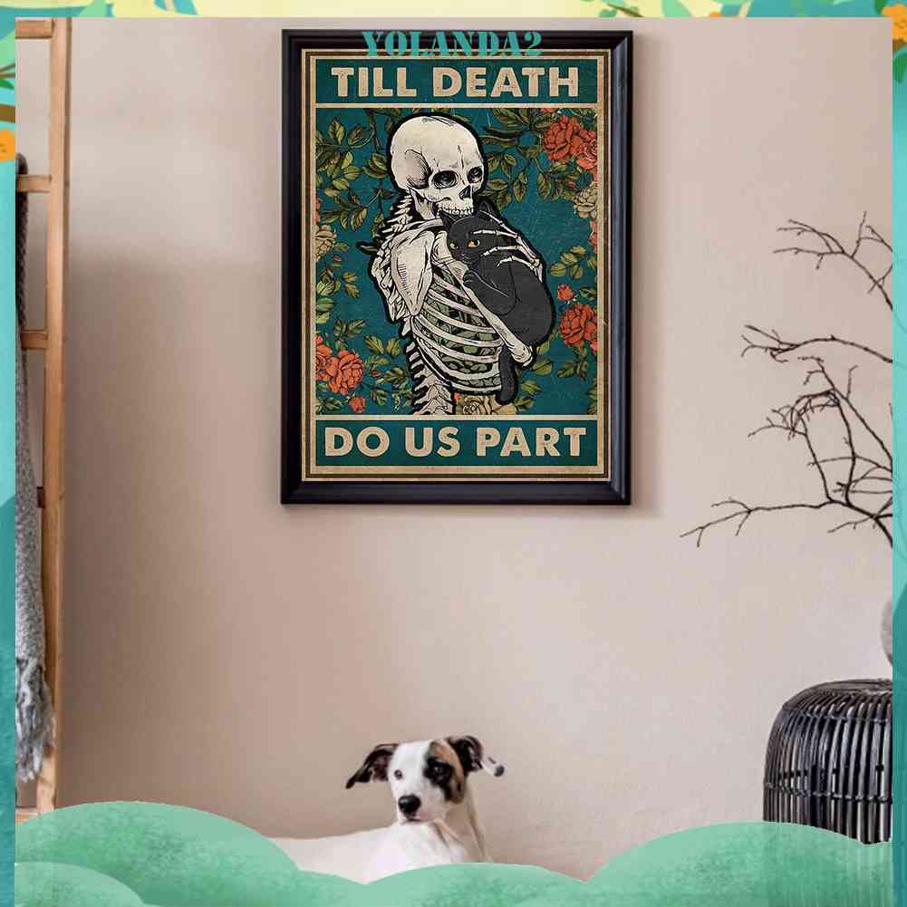 Tranh Thêu Chữ Thập Thủ Công Hình Mèo Đầu Lâu 11CT