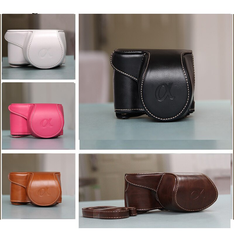 Ốp lưng máy ảnh Sony A5100 Da PU Túi đựng Sony A5000 A5100 Nex-3N