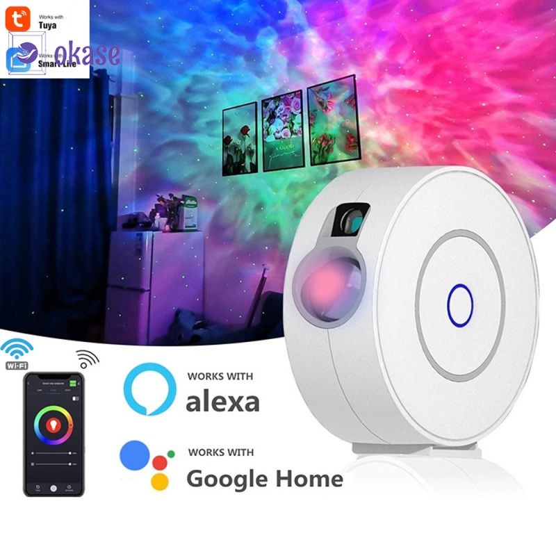 Máy chiếu đèn LED thông minh kết nối wifi không dây hình bầu trời đầy sao nhiều màu sắc