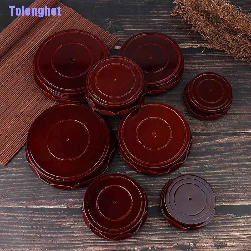 Đế Gỗ Trơn Chạm Khắc Đặc Biệt Trưng Bày Chậu Hoa Hoặc Phật Giáo