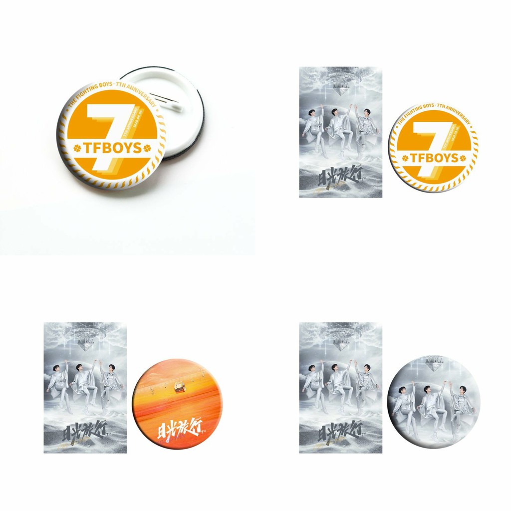 Huy hiệu Tfboys kỷ niệm 7 năm cài áo xinh xắn idol hoa ngữ